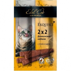 Эдель Кэт колбаски-мини для кошек деликатесные, утка и сыр, 1*4 шт.,1001874
