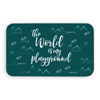 TARHONG Коврик под миски "Playground", бирюзовая, 48х29см
