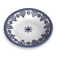 TARHONG Миска для животных "Moroccan", бело-синяя с рисунком, 13х13х2,8см (180мл)